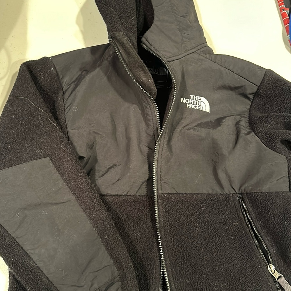 Boys black Northface fleece zip up jacket